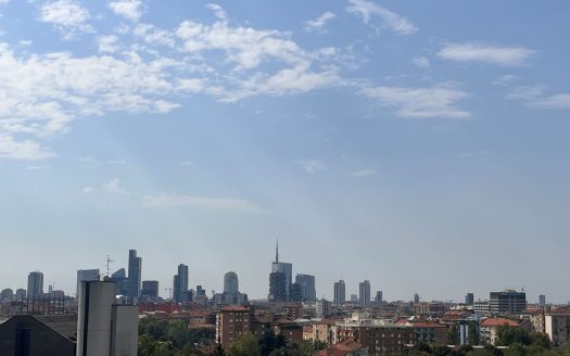 Panoramico attico di 4 locali con terrazzo al piano